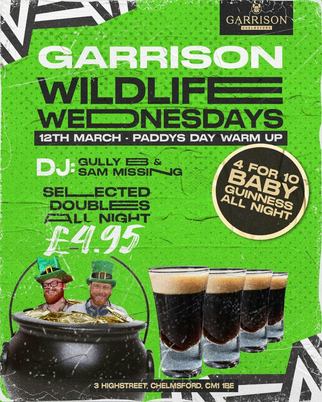 \u2618\ufe0f WILDLIFE WEDNESDAYS - ST. PADDY\u2019S WARM-UP PARTY! \u2618\ufe0f