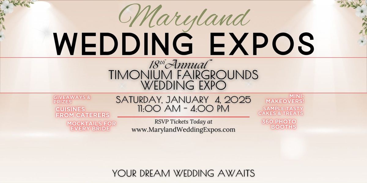 18th Annual Timonium Fairgrounds Wedding Expo