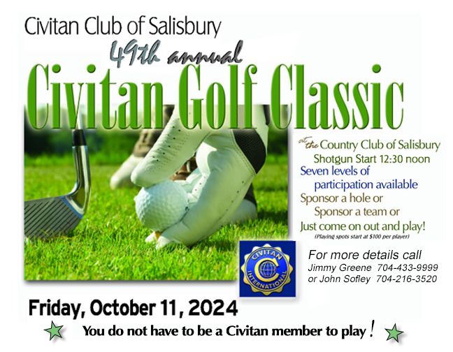 49th Annual CIVITAN GOLF CLASSIC - Proceeds to benefit charities