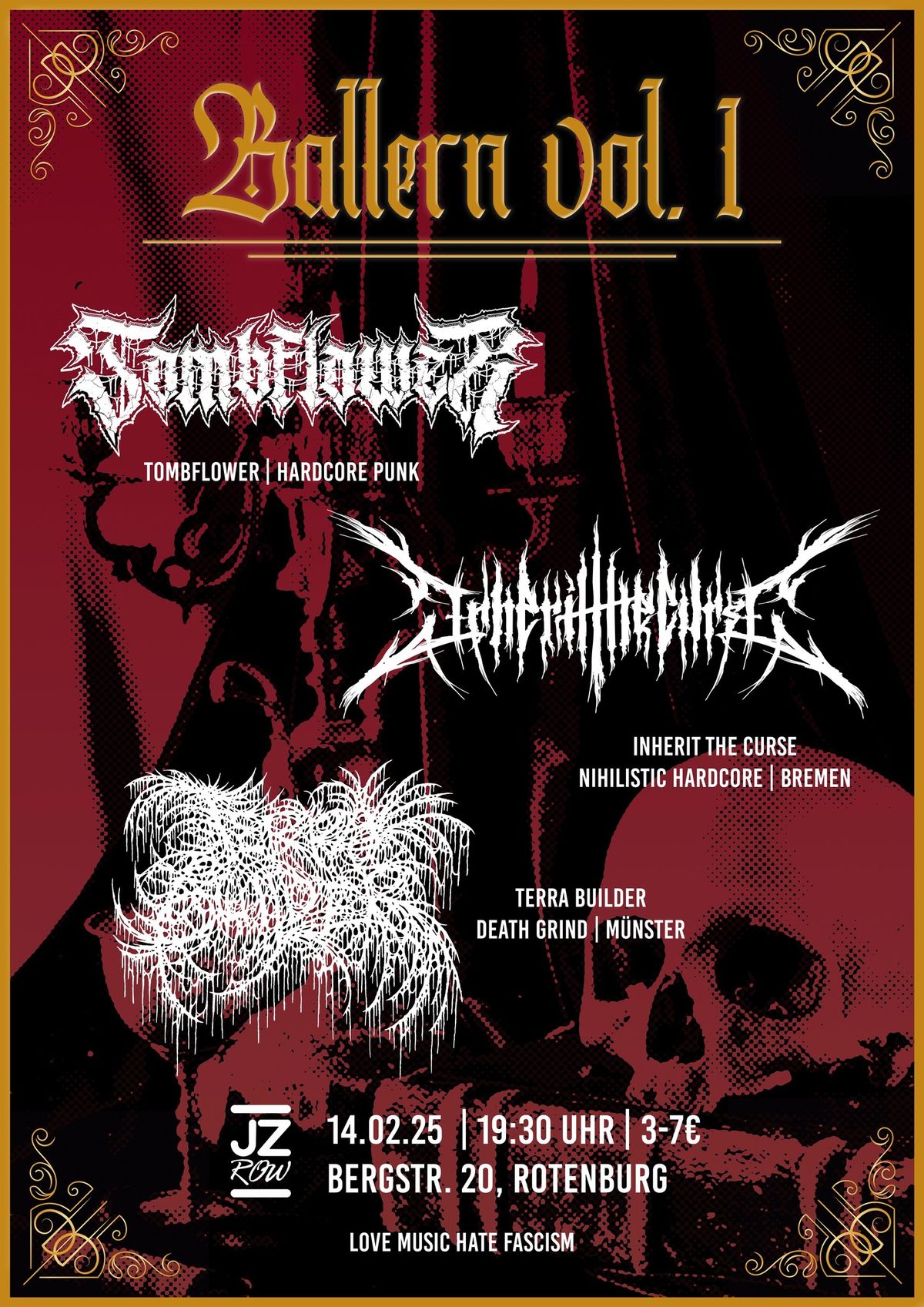 Ballern Vol. 1 mit Inherit The Curse, Terra Builder, Tombflower \/\/ Jugendzentrum Rotenburg