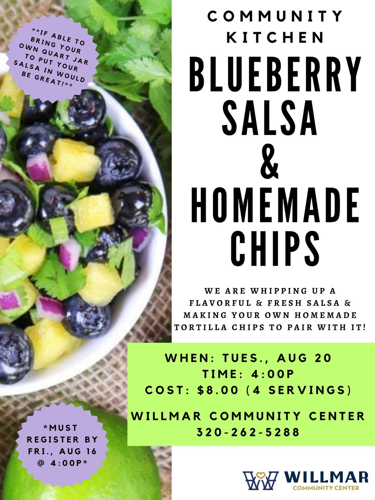 Community Kitchen: Blueberry Salsa & Chips