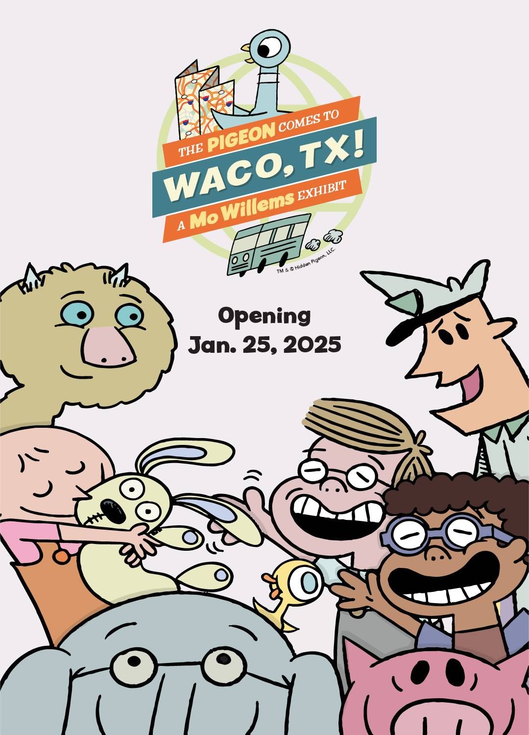 Exhibit Opening | The Pigeon Comes to Waco! A Mo Willems Exhibit