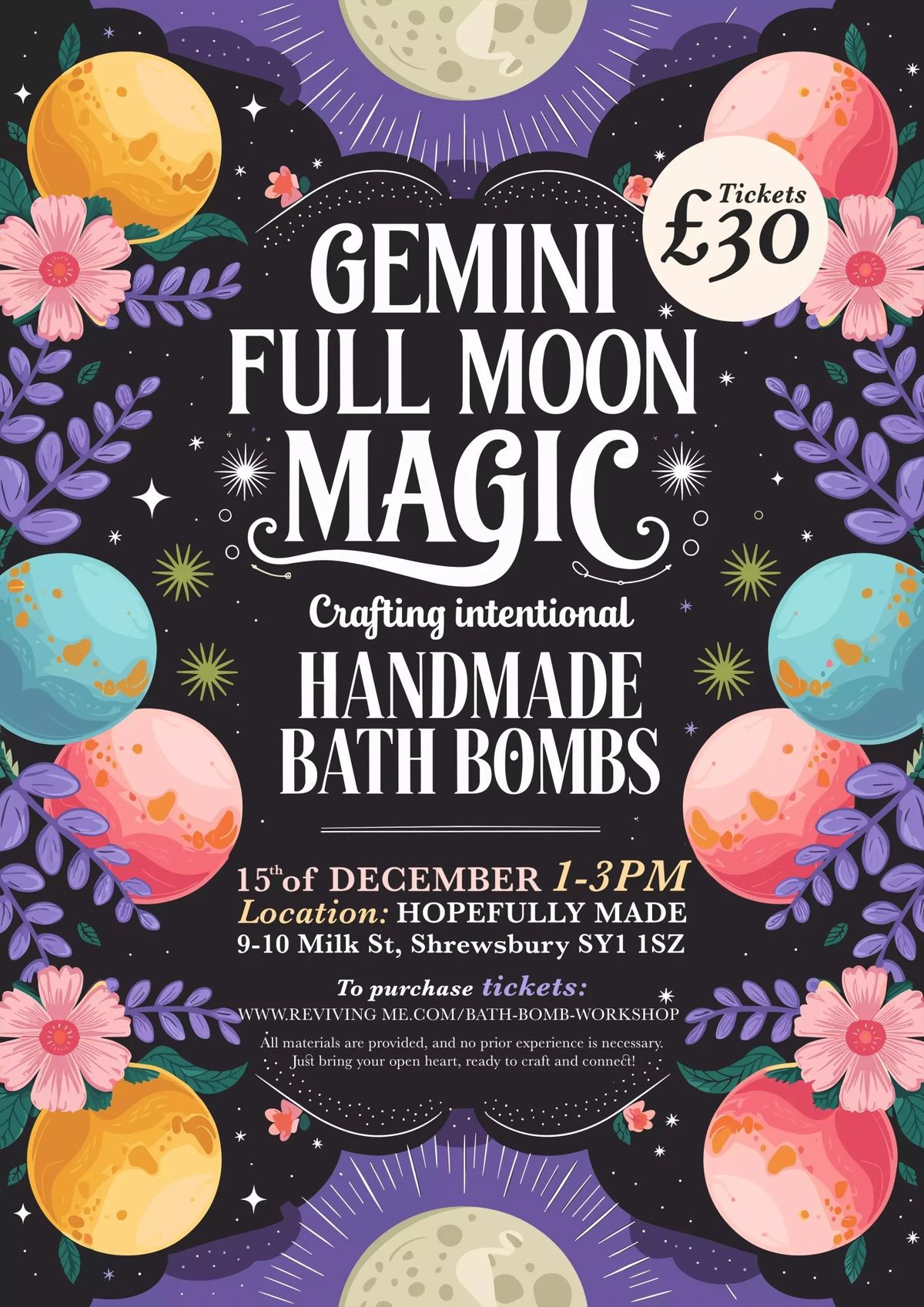 Gemini Moon Magic: Crafting Intentions with Bath Bombs