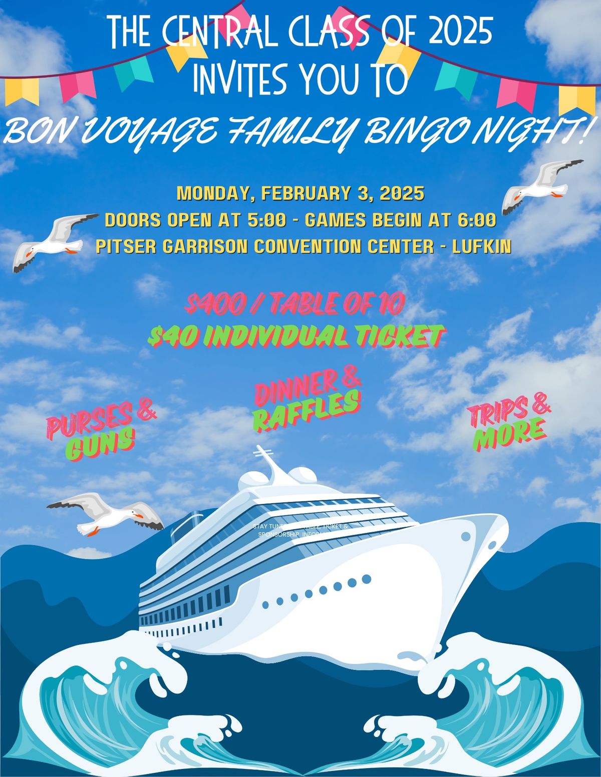 Bon Voyage Bingo Night!