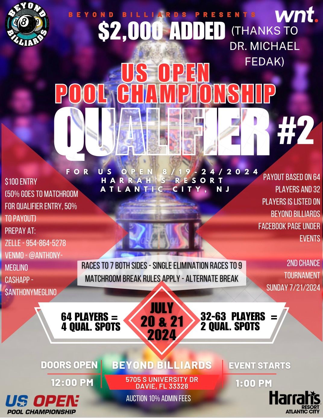 7\/20-21: US Open Pool Championship Qualifier #2