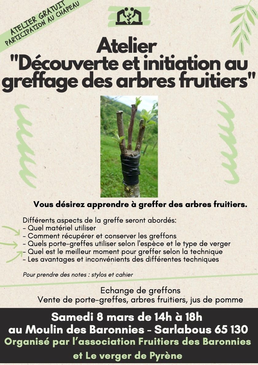 INITIATION AU GREFFAGE DES ARBRES FRUITIERS