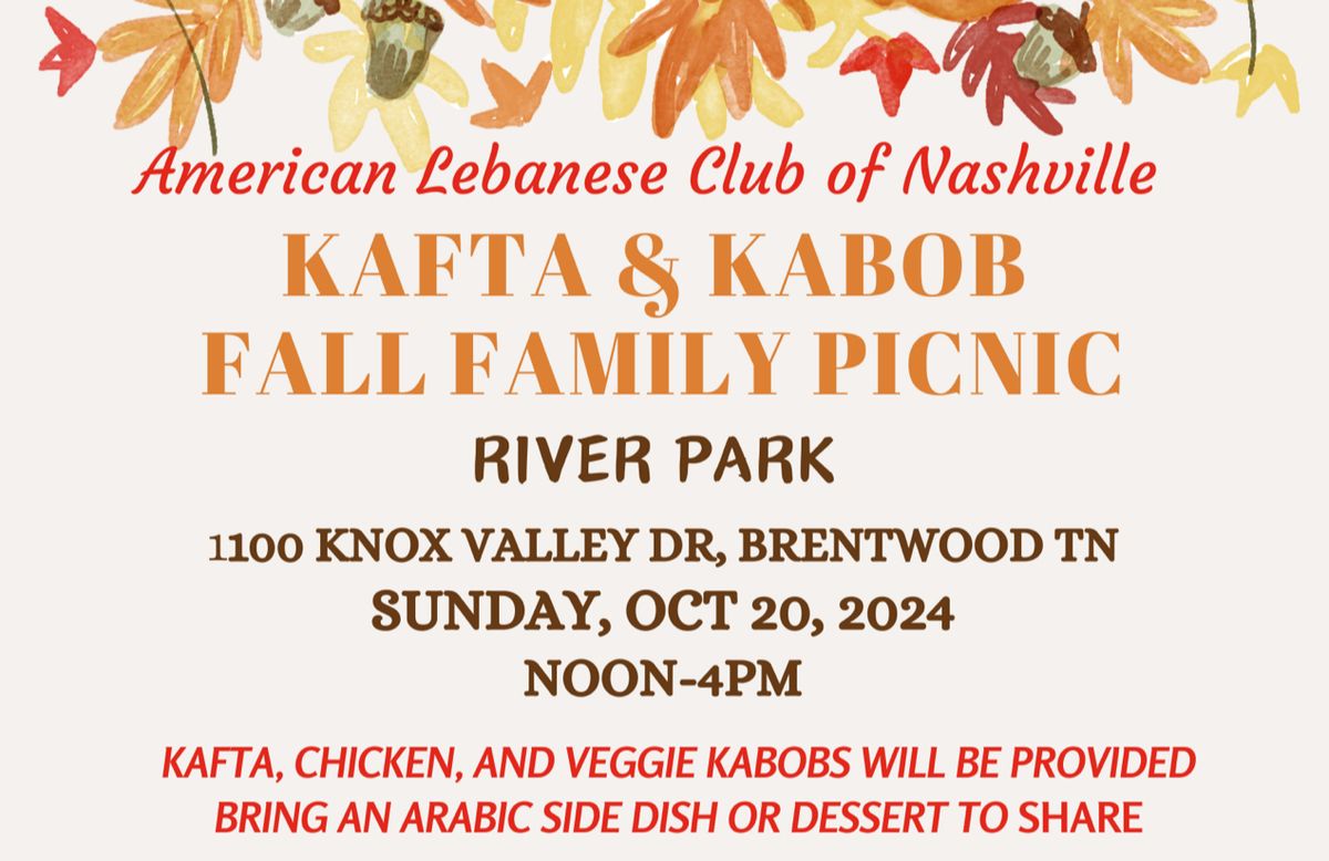 KAFTA & KABOB - FALL FAMILY PICNIC