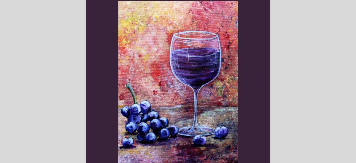 Wine Time Painting - Linda Steine