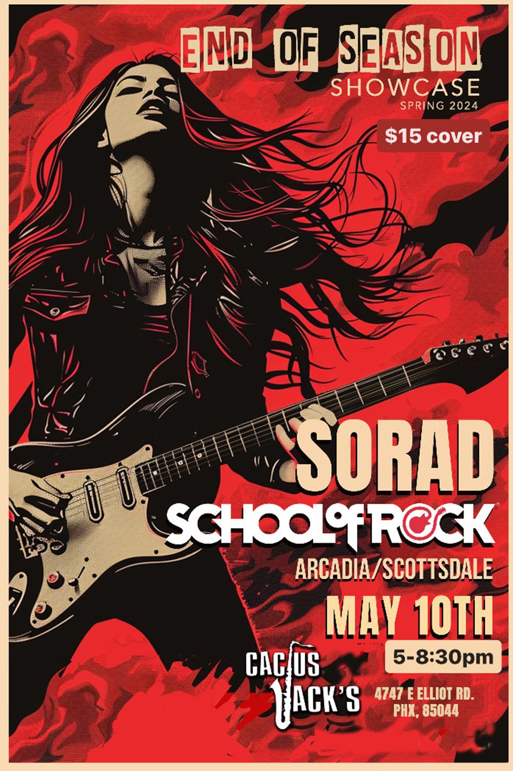 SORAD!! School of Rock Adult Showcase at Cactus Jack's!
