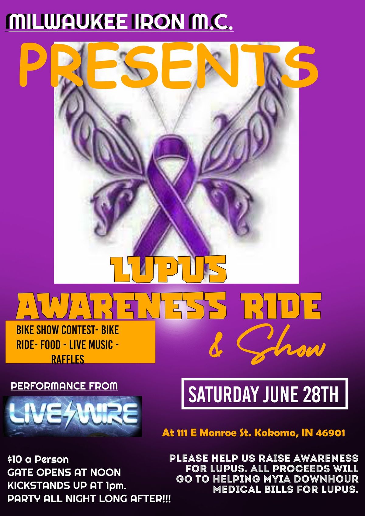 Myia Downhour\u2019s Lupus Ride & Awareness Ride and Party..