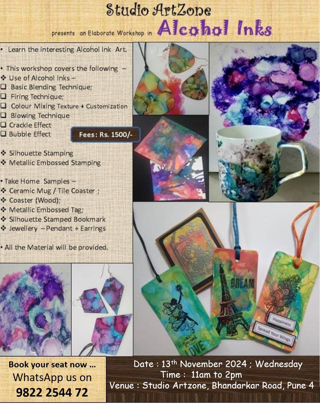 Alcohol Inks Workshop