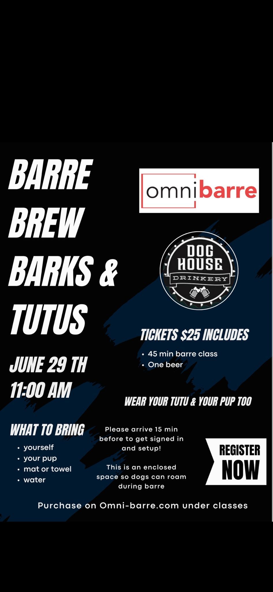 Barre Brew Barks & Tutus 