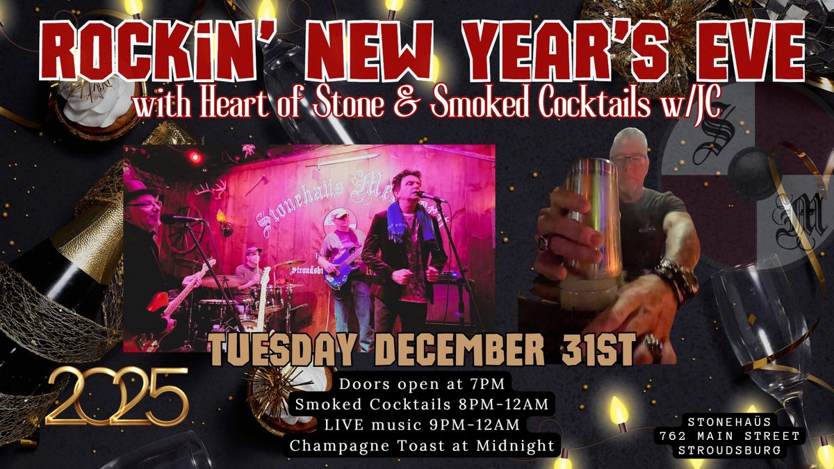 STONEHA\u00fcS ROCKIN' NEW YEAR'S EVE W\/HEART OF STONE DOORS OPEN AT 7PM - NO COVER CHARGE