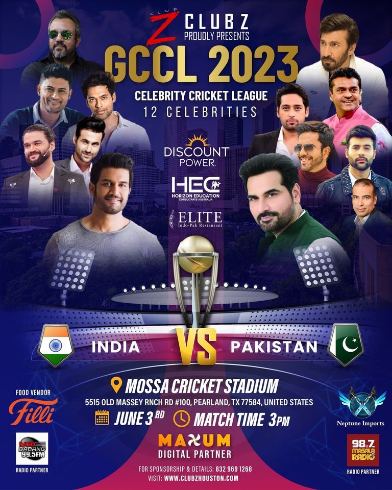 Pakistan vs India celebrities cricket match