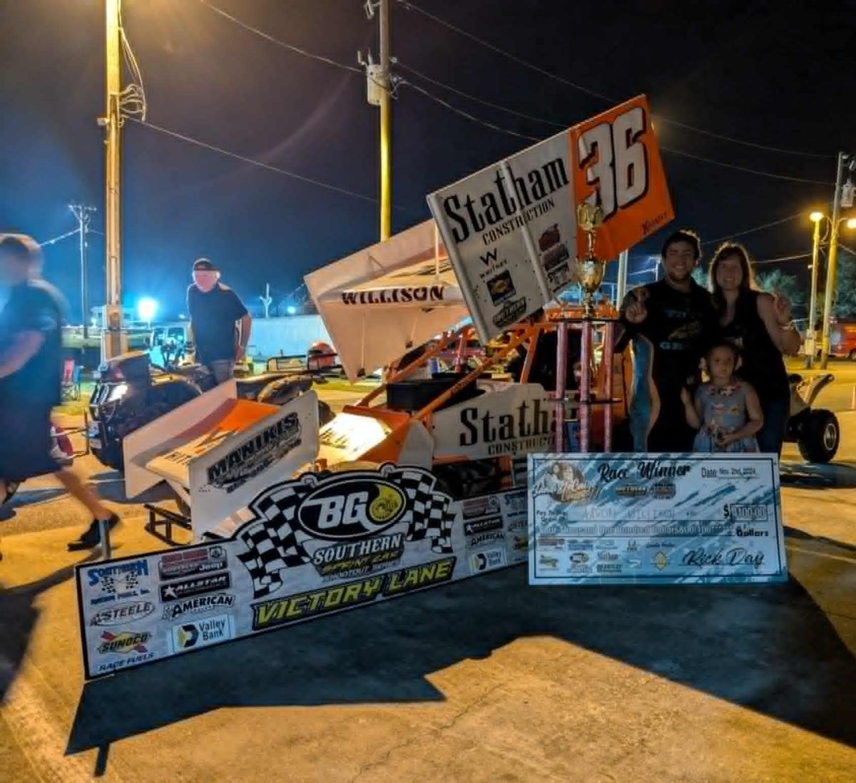 Championship night for the BG Products, Inc. Southern Sprint Car Series