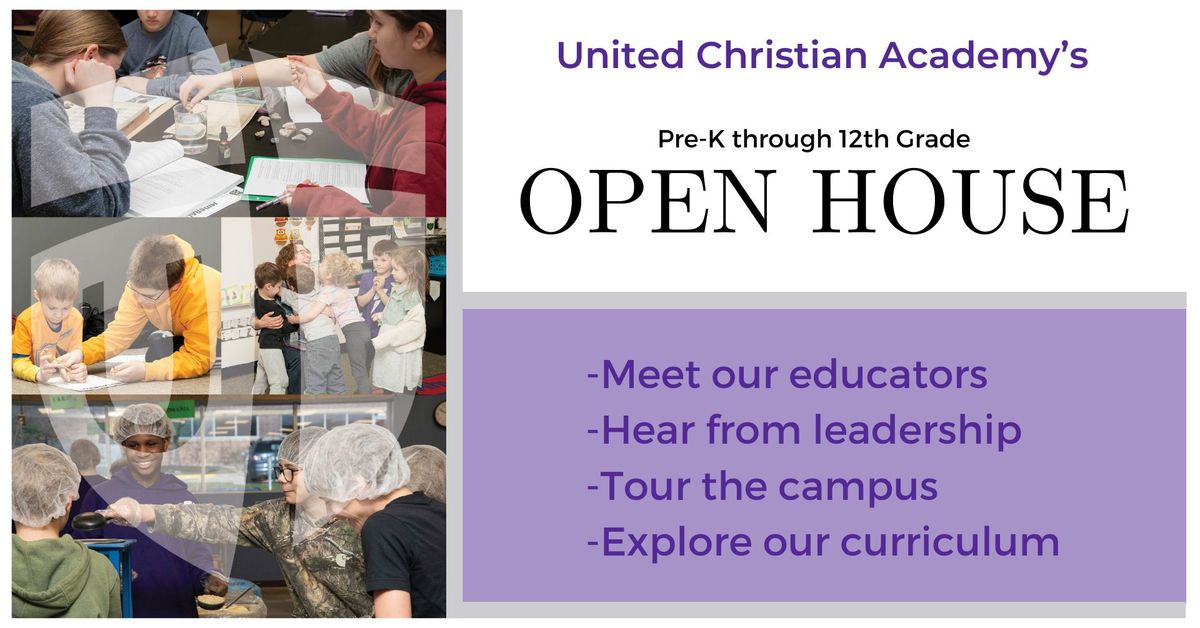 Pre-k through 12th Grade Open House