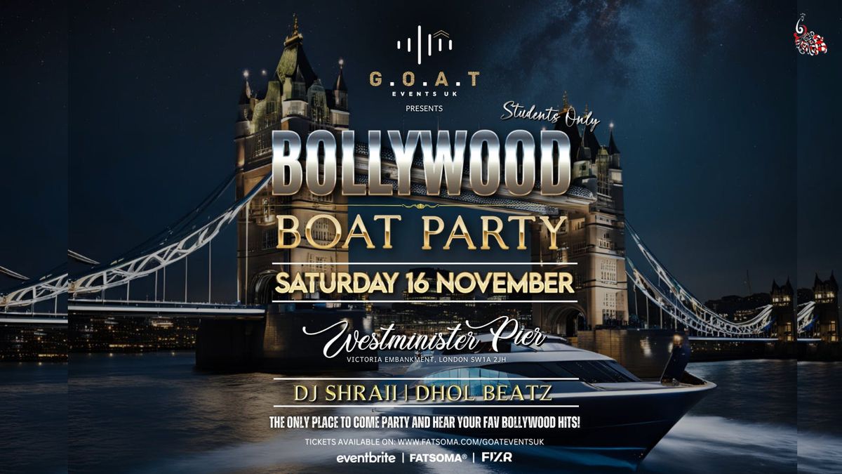 BOLLYWOOD BOAT PARTY | BIGGEST BOLLYWOOD STUDENT BOAT PARTY IN LONDON