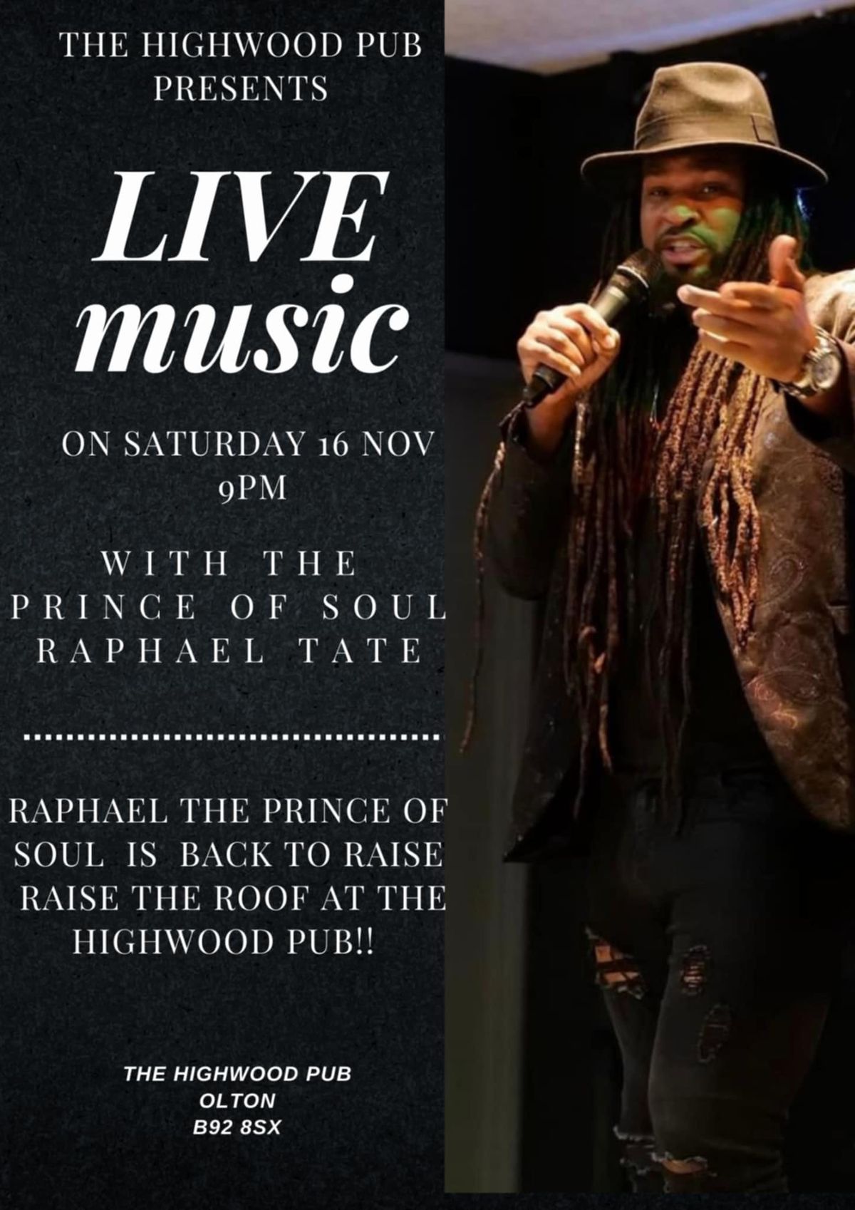 Soul night with Raphael Tate