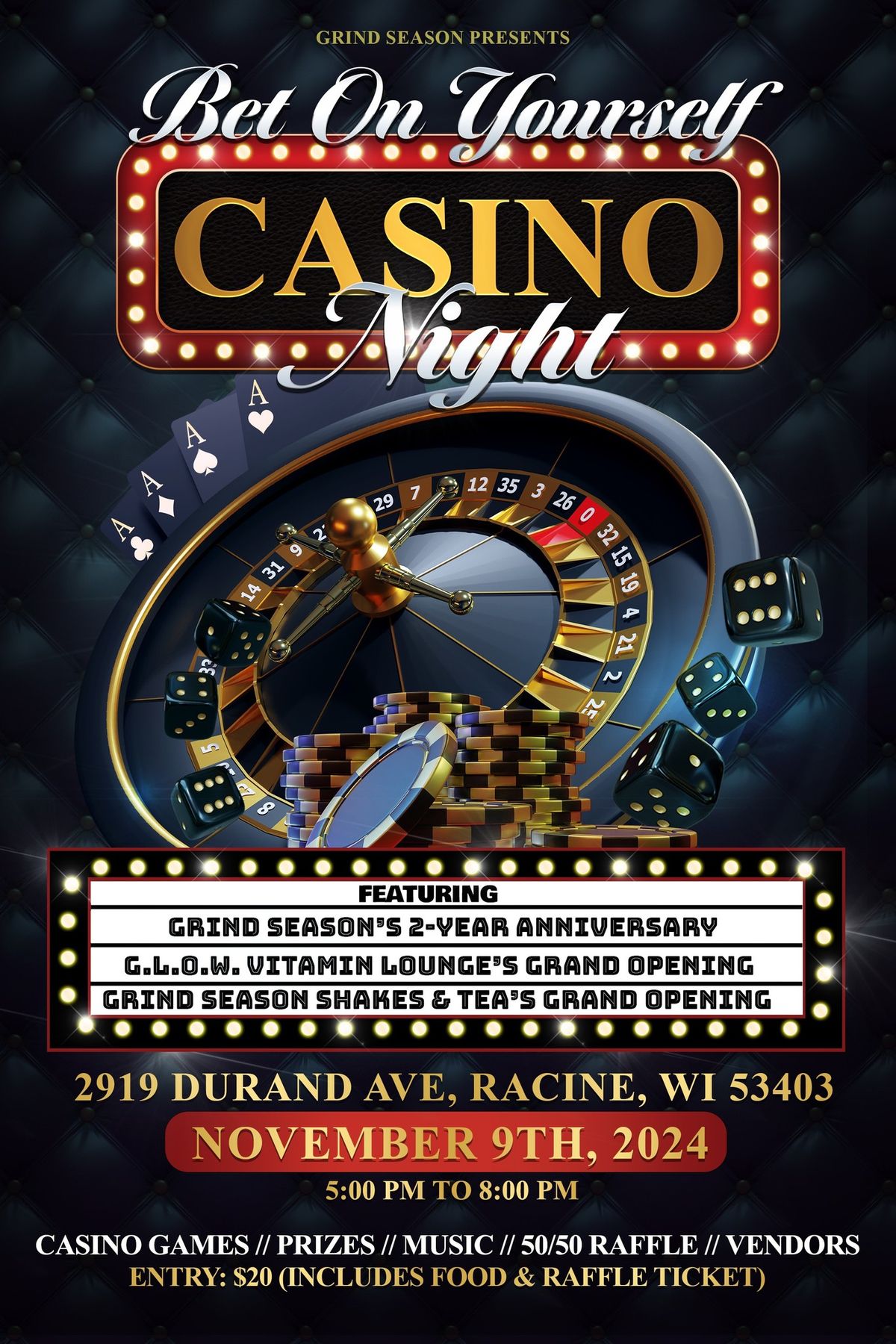 \u201cBET ON YOURSELF\u201d Casino Night