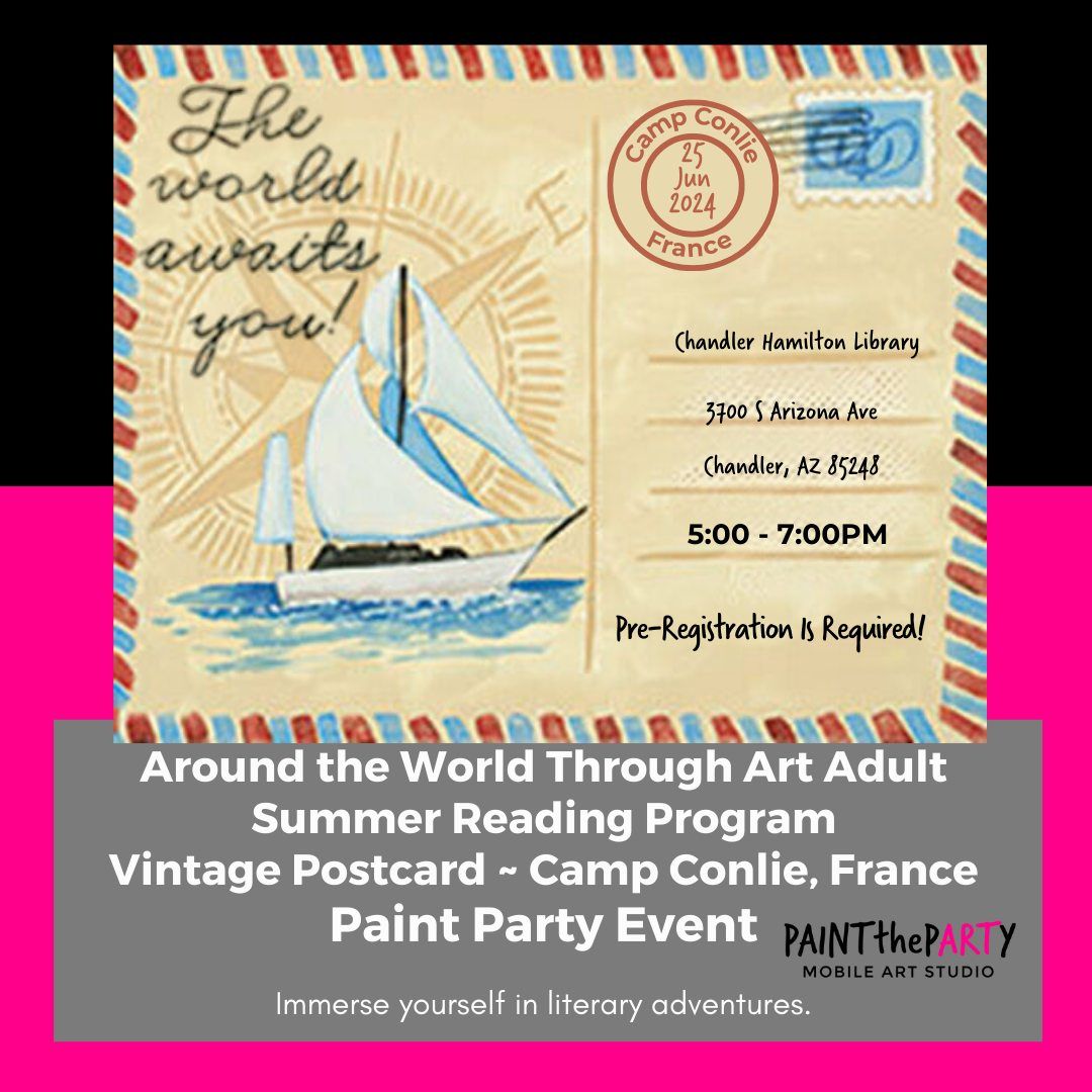 Around the World Through Art: Adult Summer Reading Program- Vintage Postcard~ Camp Conlie, France