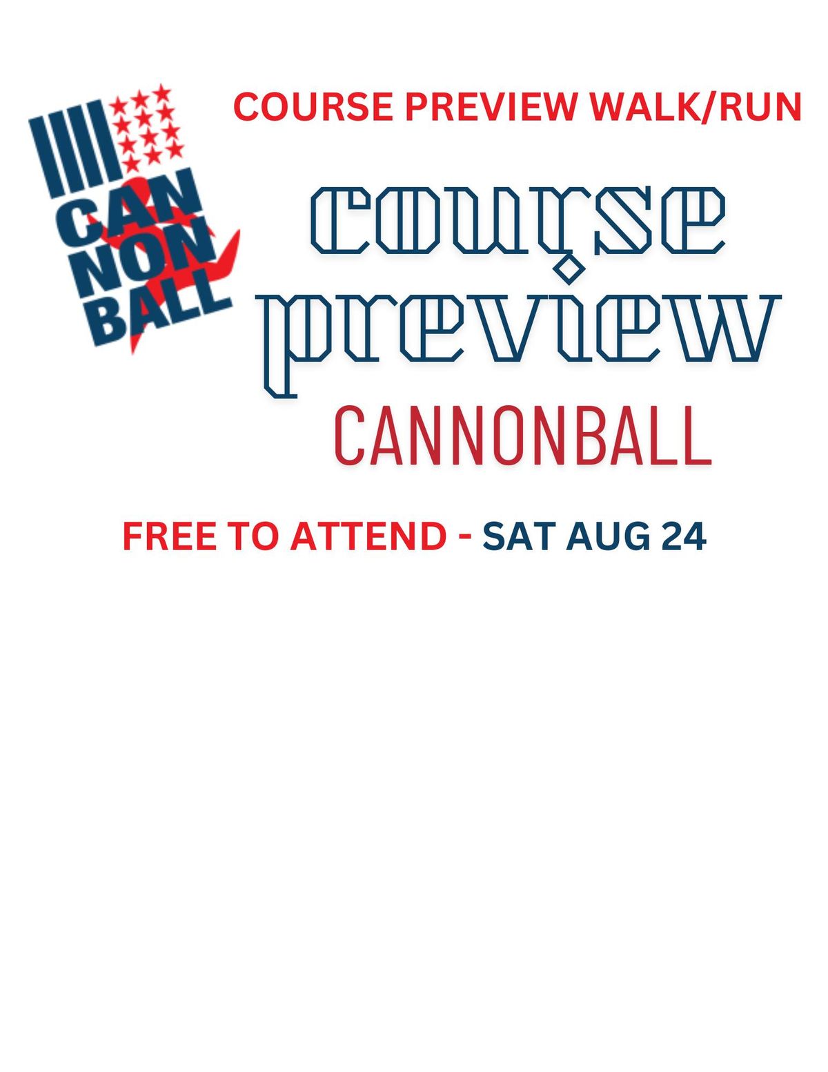 Cannonball Course Preview Run 2024