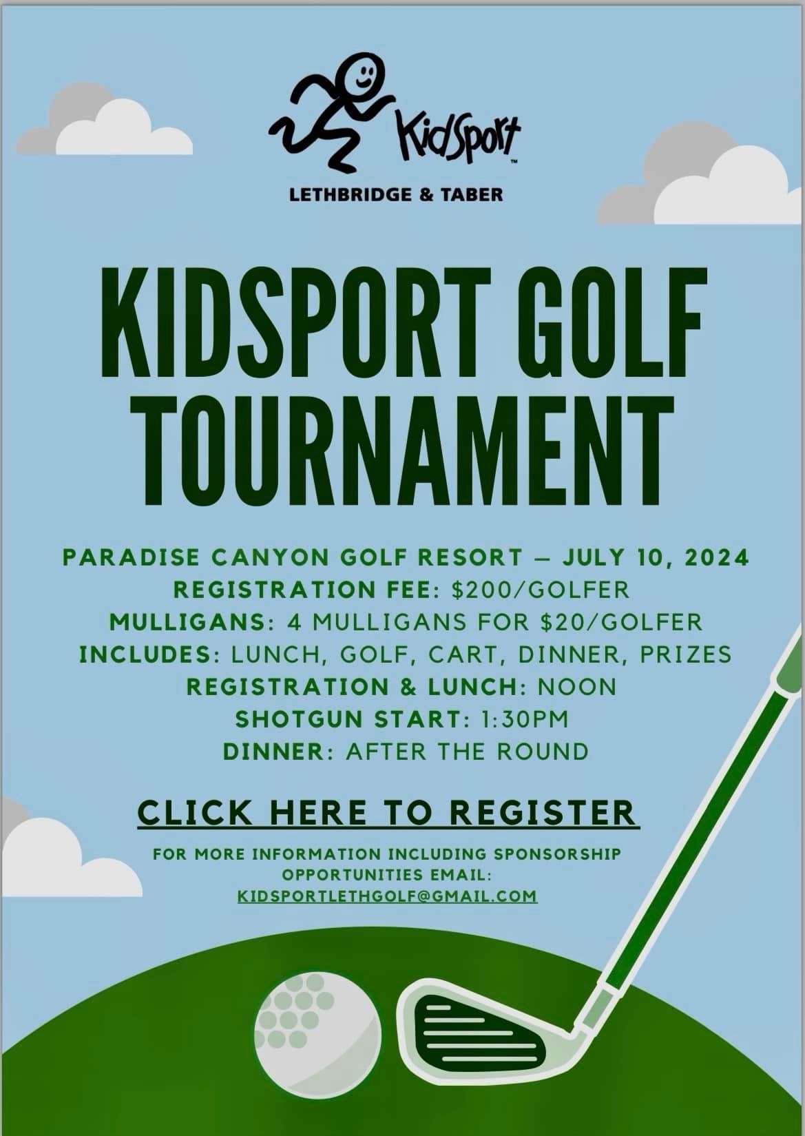 Kidsport Lethbridge\/Taber Charity Golf Tournament