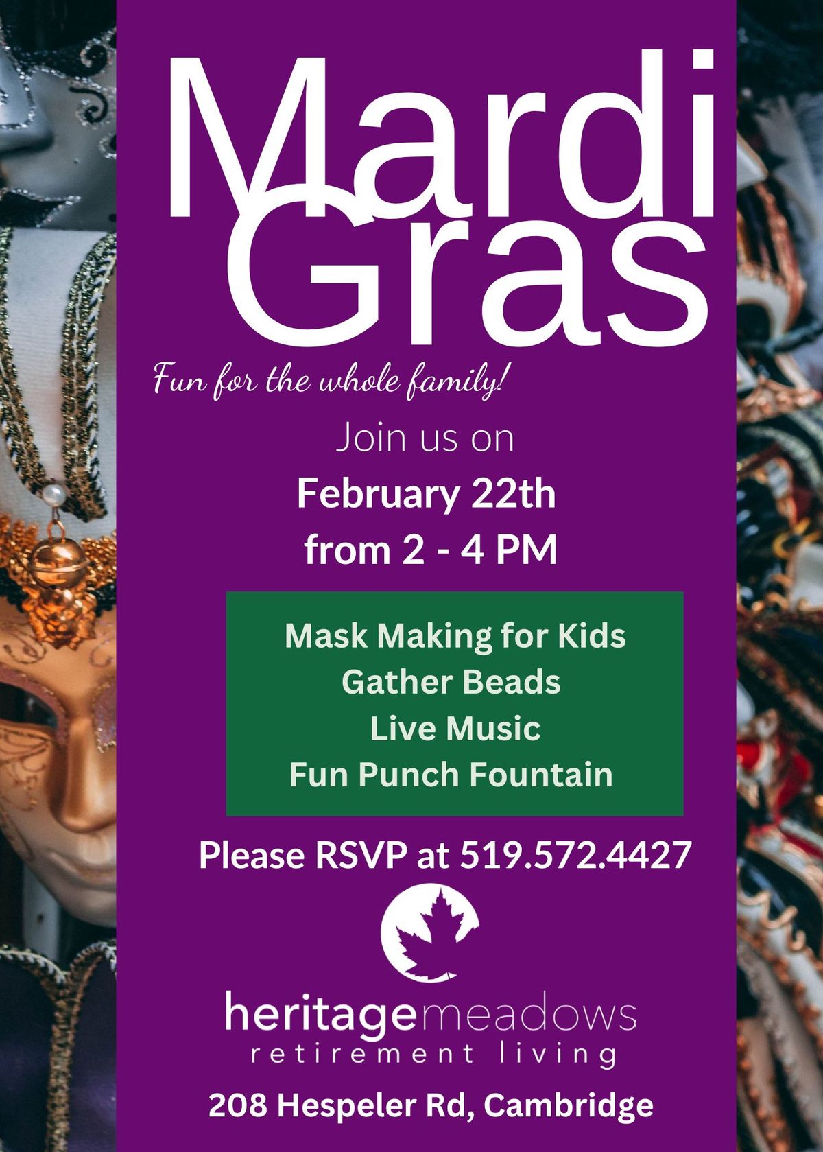 Mardi Gras Festivities Free Event for Kids