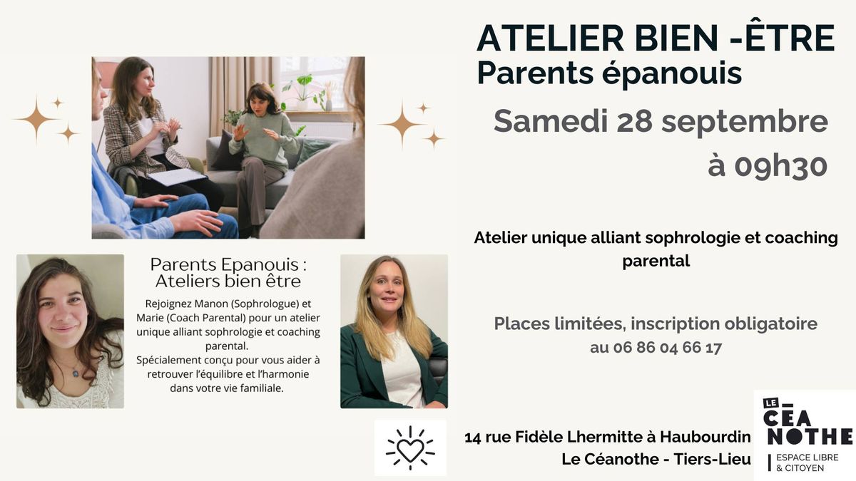 Parents \u00e9panouis - Atelier bien-\u00eatre