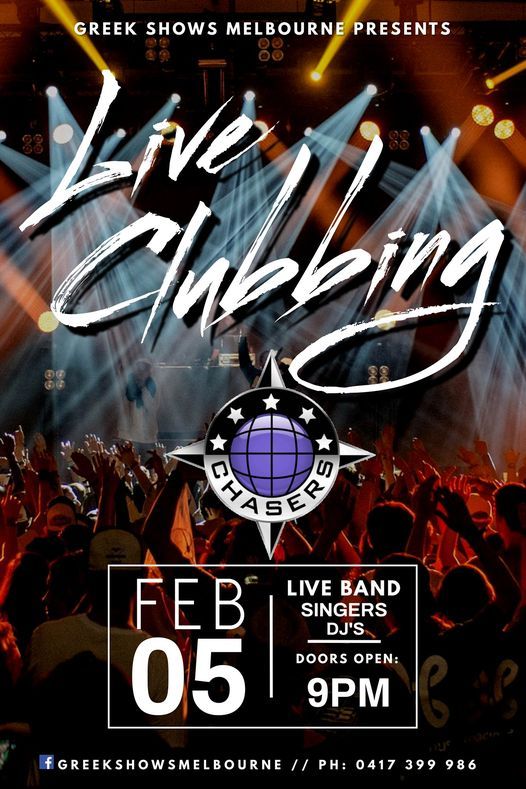 Live Clubbing Greek Night Chasers Nightclub South Yarra 5 February 2021
