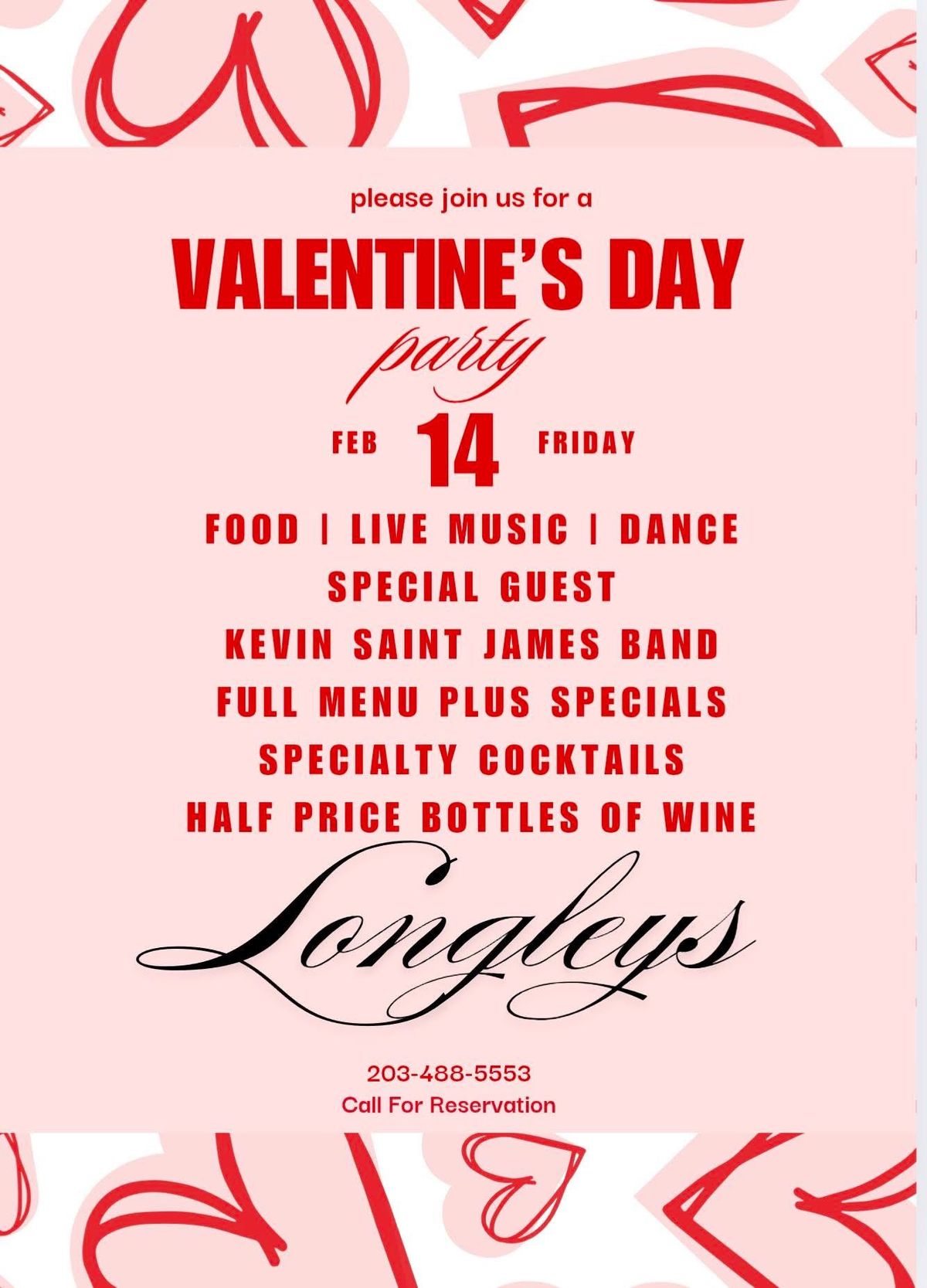 \u2665\ufe0f Valentine\u2019s Day @ Longley\u2019s \ud83c\udf39