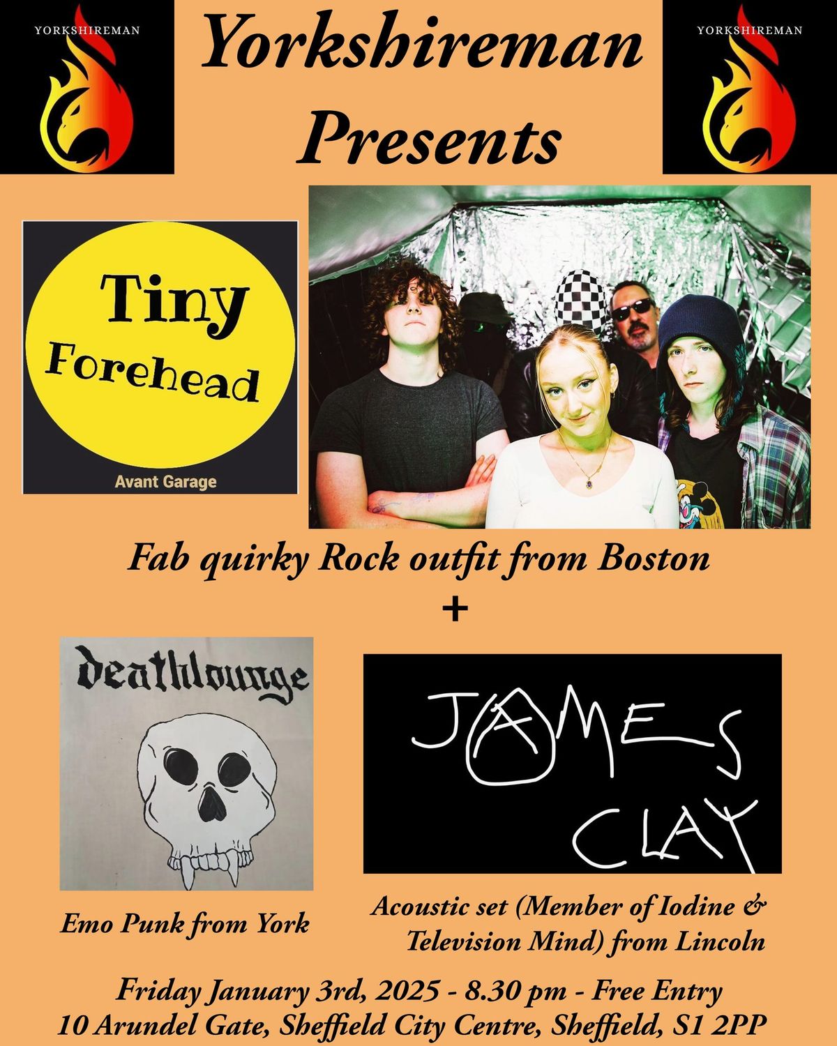 Tiny Forehead + Deathlounge + James Clay 'Acoustic' (Member of Iodine & also Televised Mind)