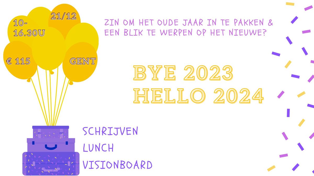 Bye 2024, hello 2025 - workshop helend schrijven \u00e9n visionboard