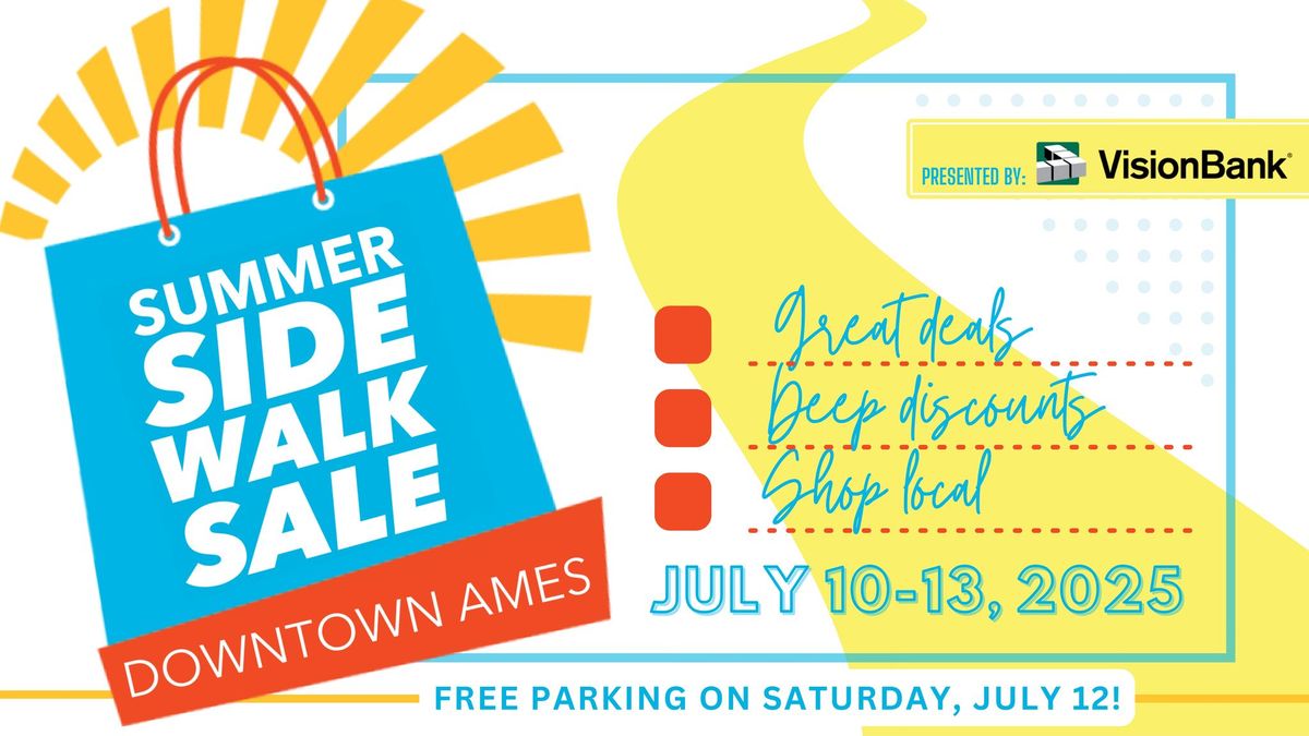 Summer Sidewalk Sales 2025 - Downtown Ames