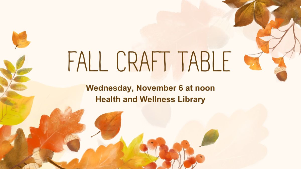 Fall Craft Table