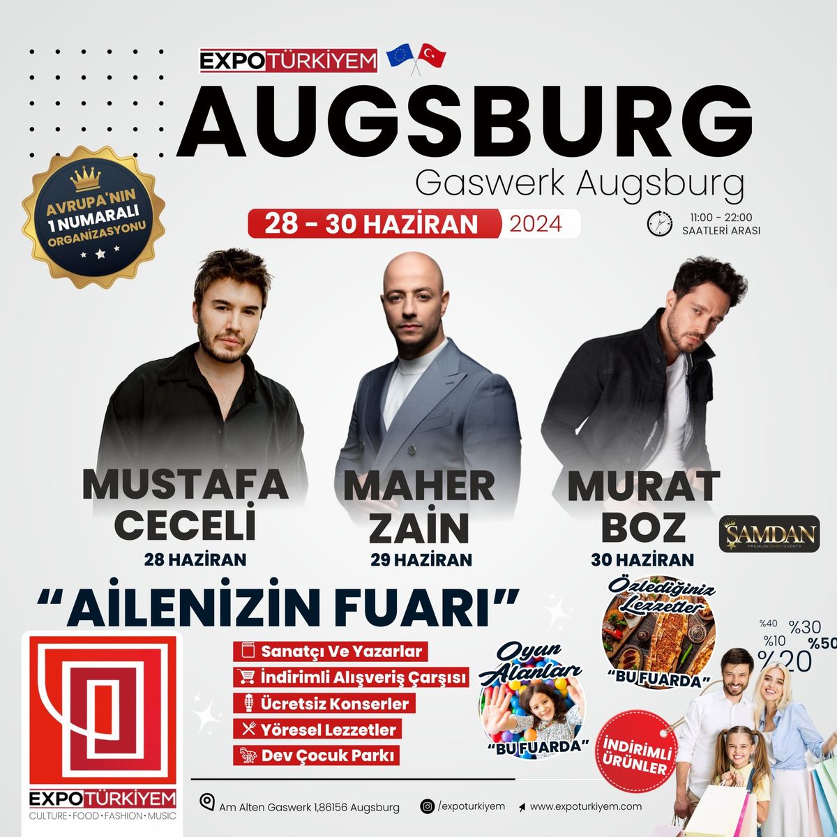 Expo T\u00fcrkiyem - Murat Boz - Maher Zain - Mustafa Ceceli (Augsburg)