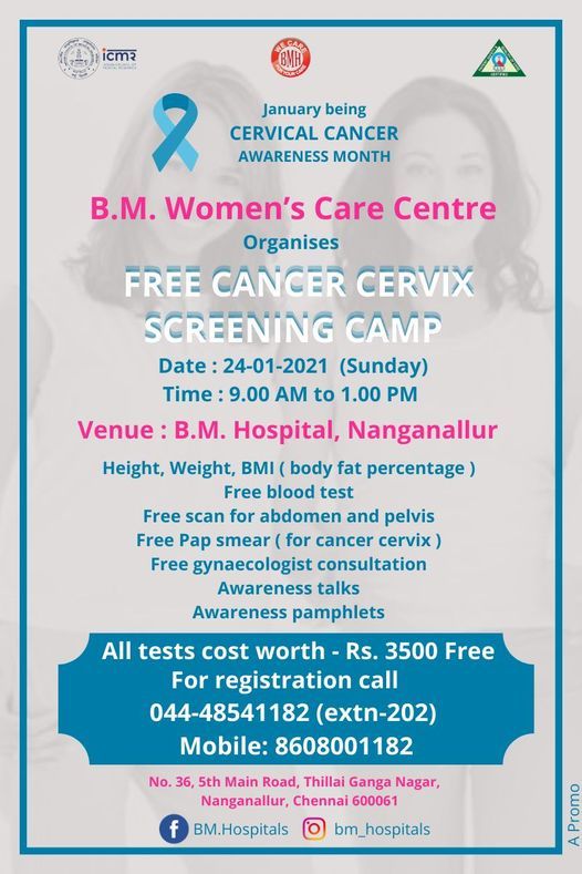 FREE CANCER CERVIX SCREENING CAMP