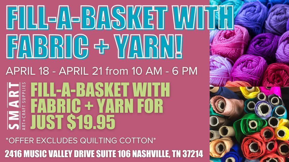 Fill-A-Basket with FABRIC + YARN!