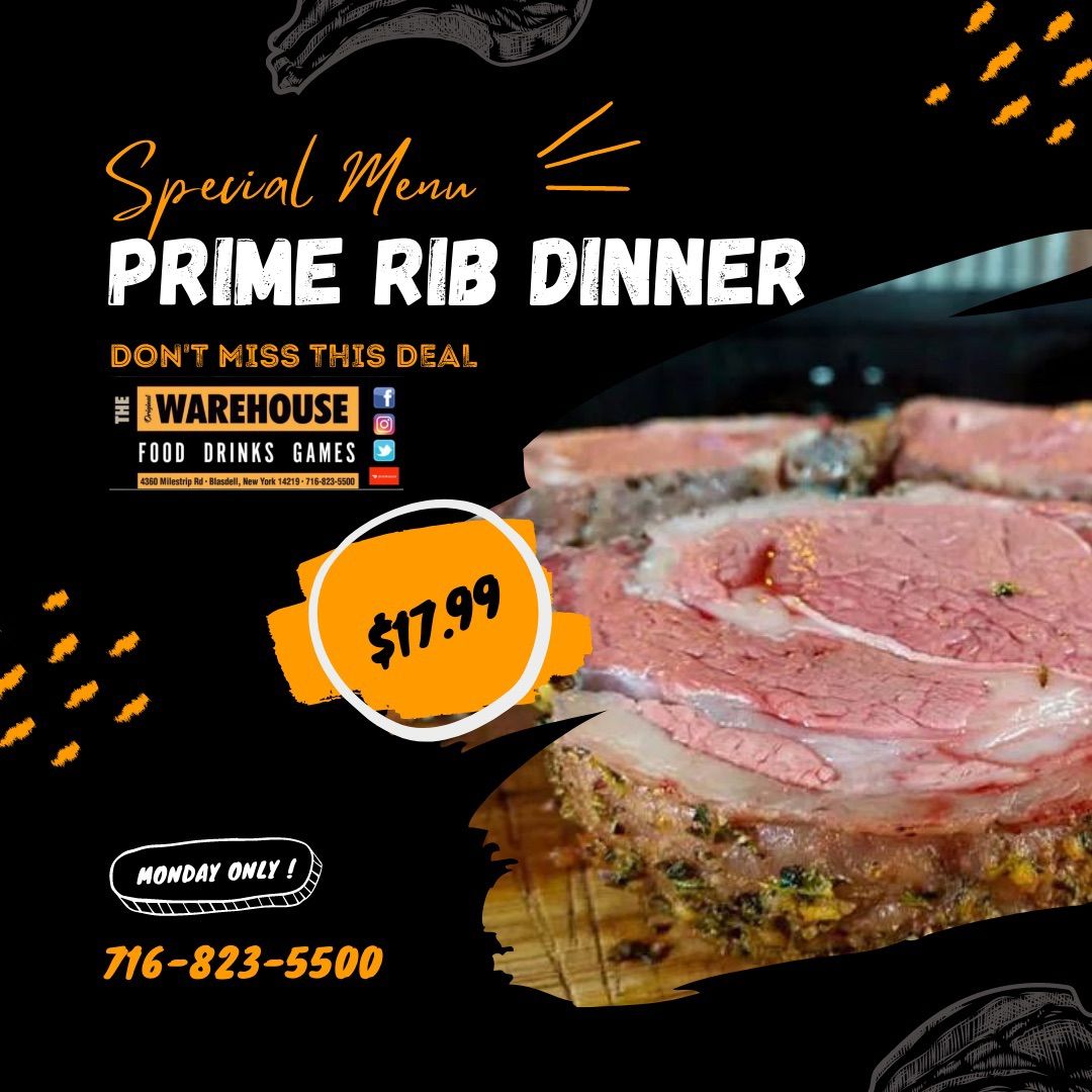 PRIME RIB MONDAY\u2019S ARE BACK!!!