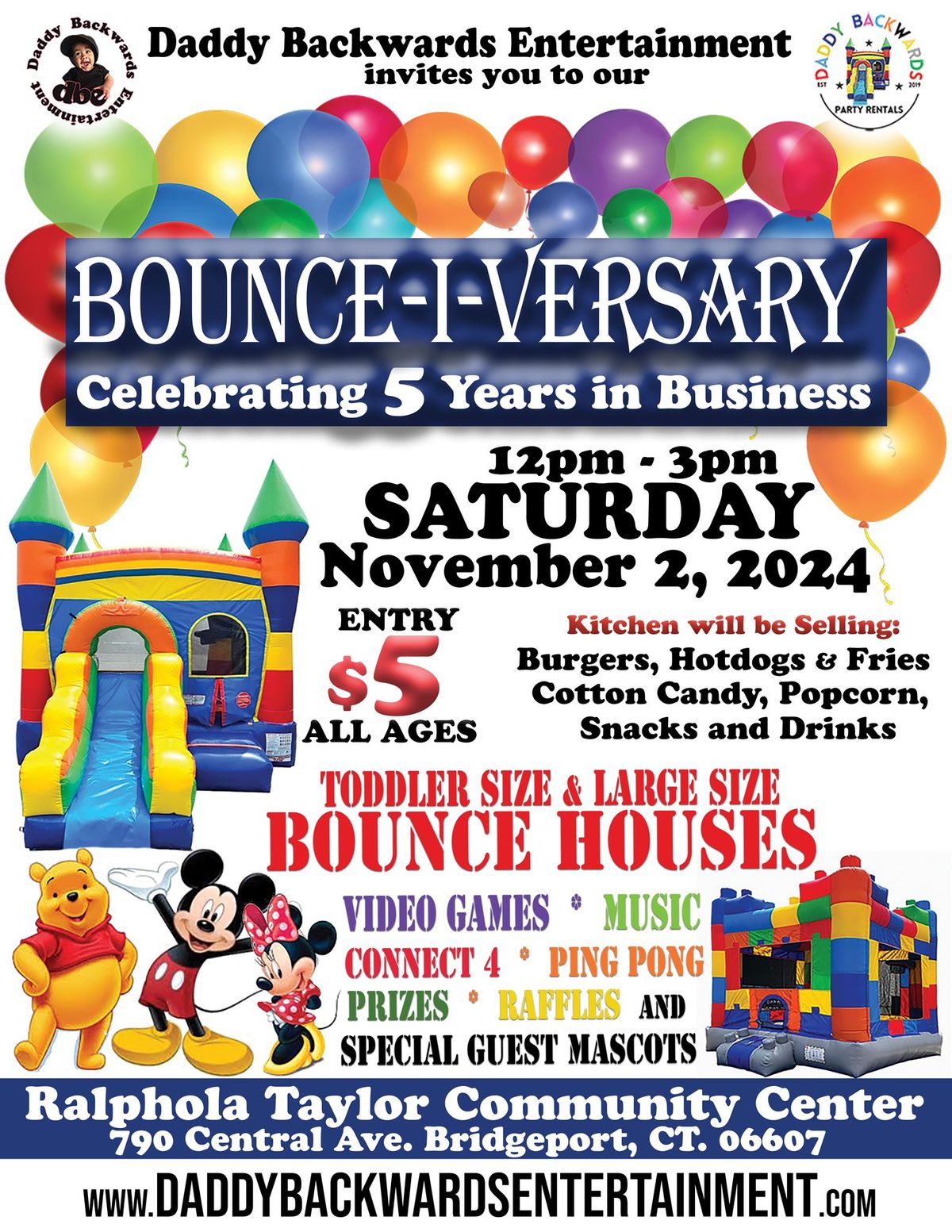 Our "BOUNCE-I-VERSARY" Celebrating 5 Years in Business!