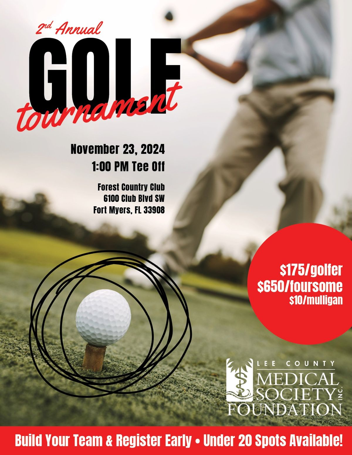 NEW DATE\/TEE TIME: 2nd Annual LCMSF Golf Tournament