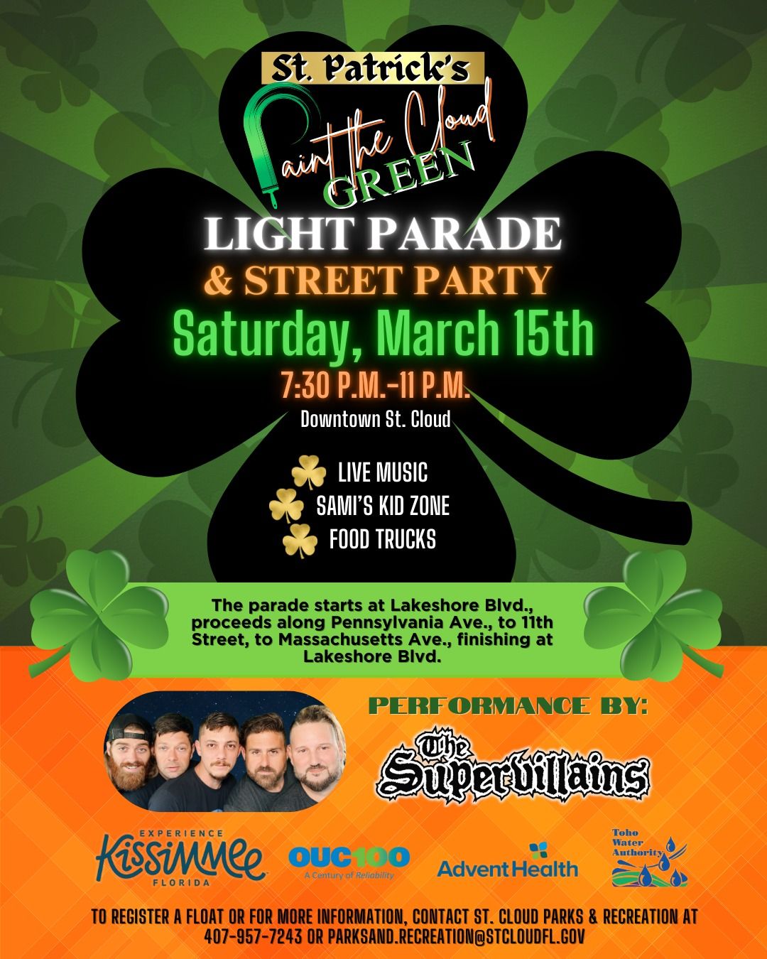 St. Patrick's Paint the Cloud Green - Light Parade & Street Party