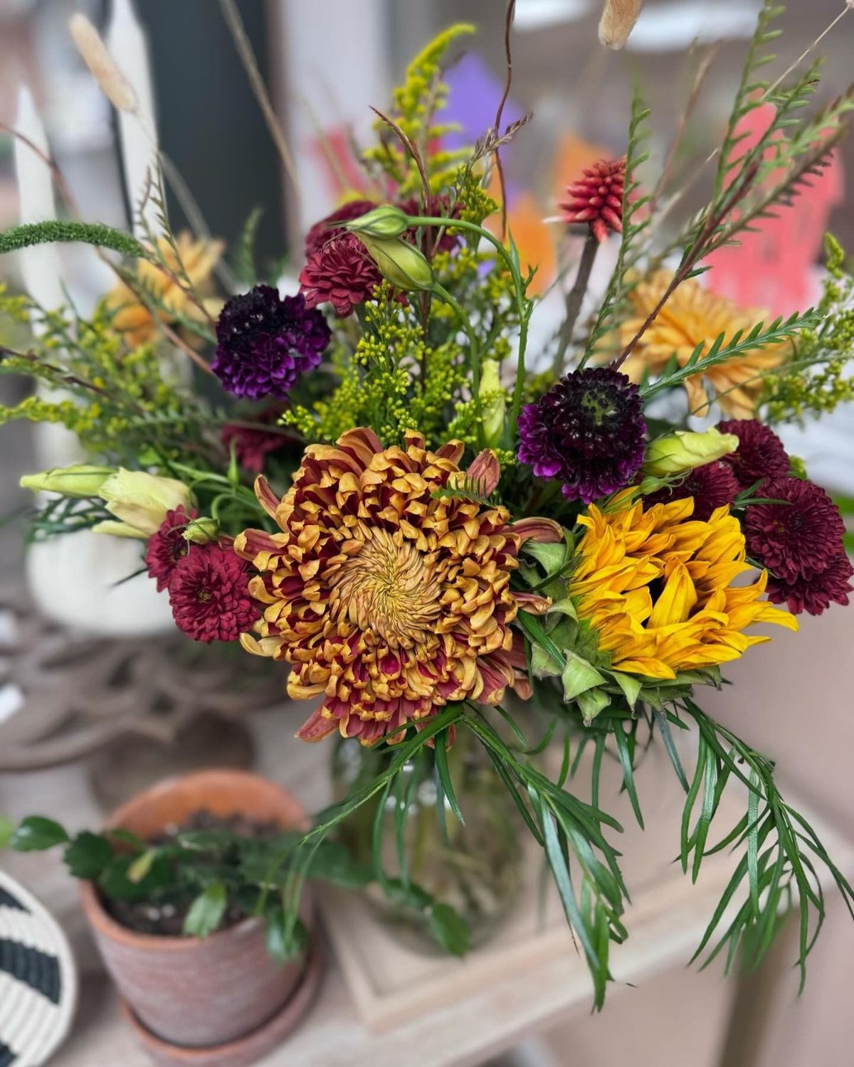 Fall Floral Arrangements with Hand Tied Floral Boutique