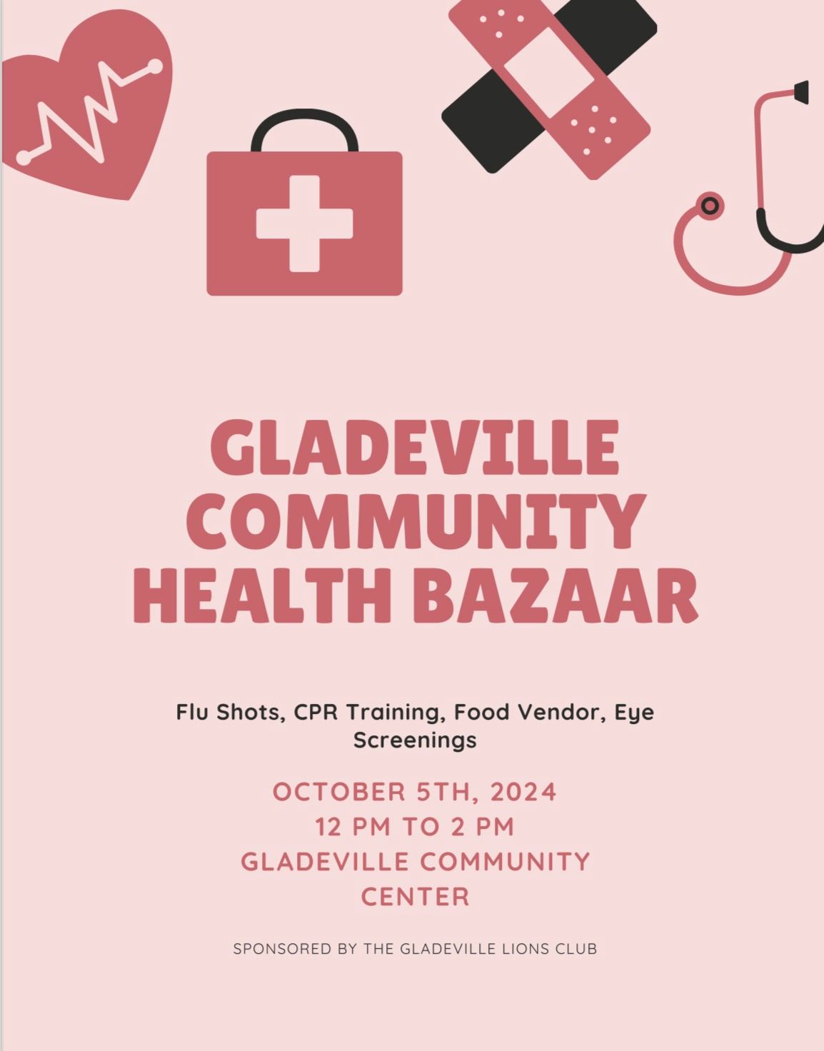 Gladeville Lions Club Health Bazaar