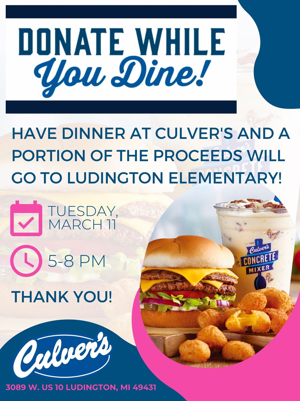 LES Culver's Fundraising Night