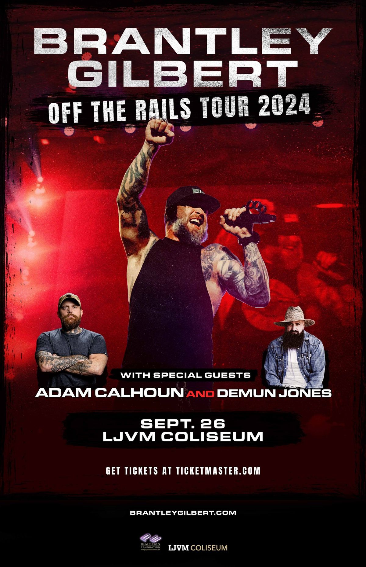 Brantley Gilbert: Off the Rails Tour 2024 with Smokin' Harley- Davidson