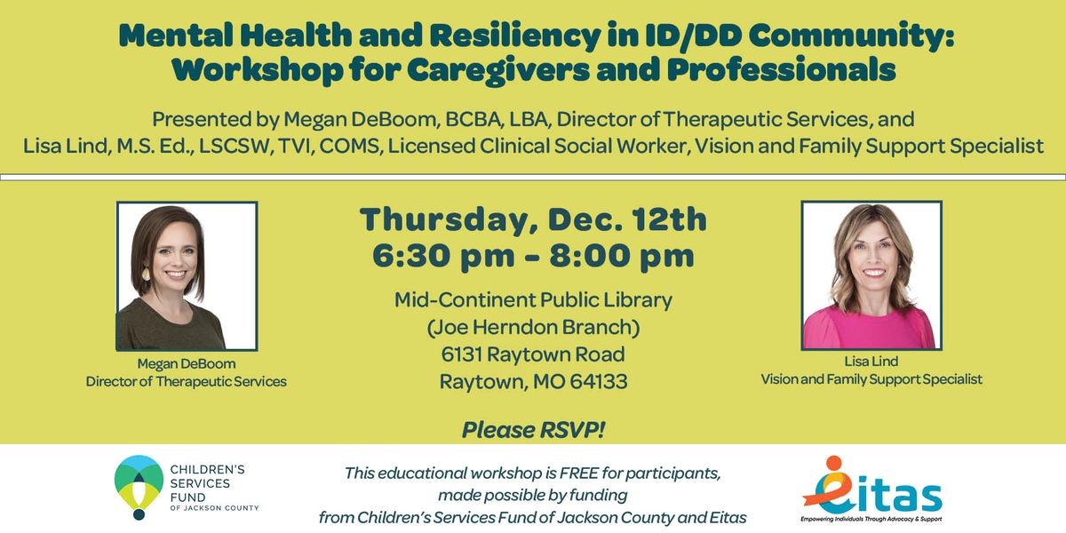 Workshop: Mental Health and Resiliency in the ID\/DD Community