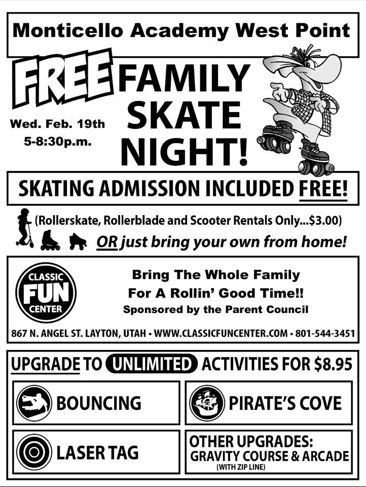 Monticello Academy Skate Night