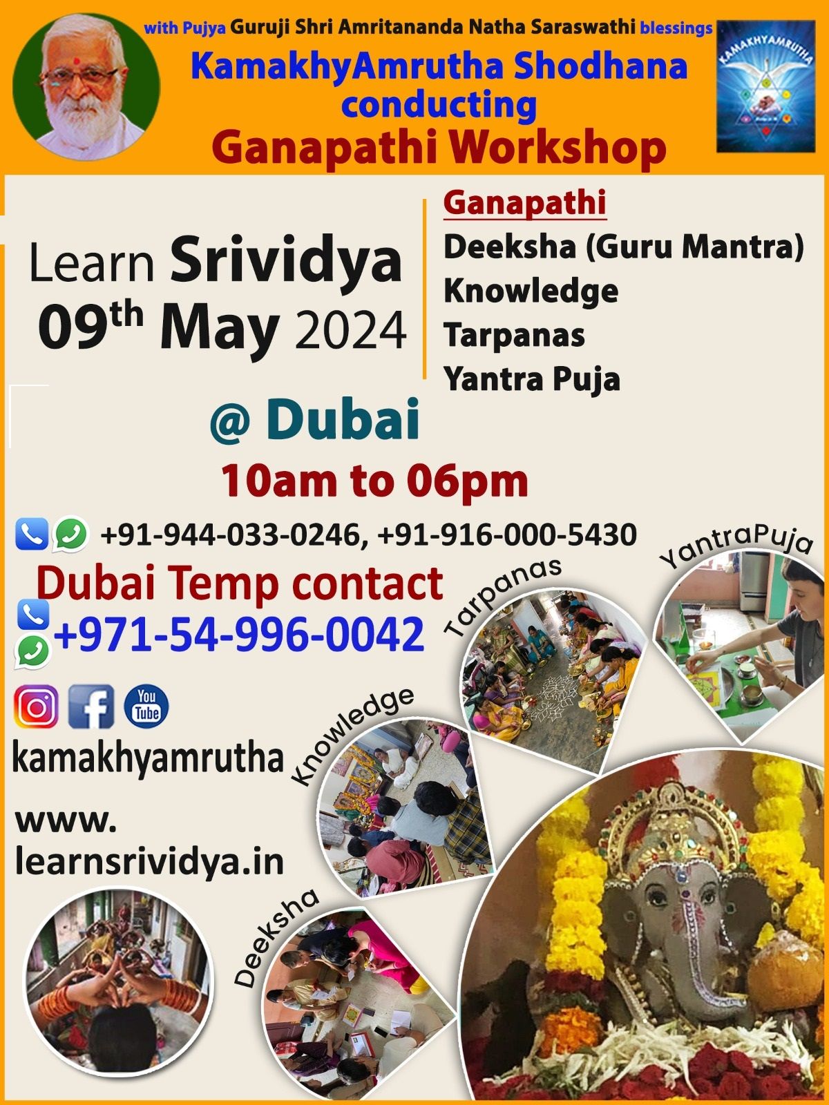 Learn Srividya (Ganapathi) WS - May - 2024 @ Dubai