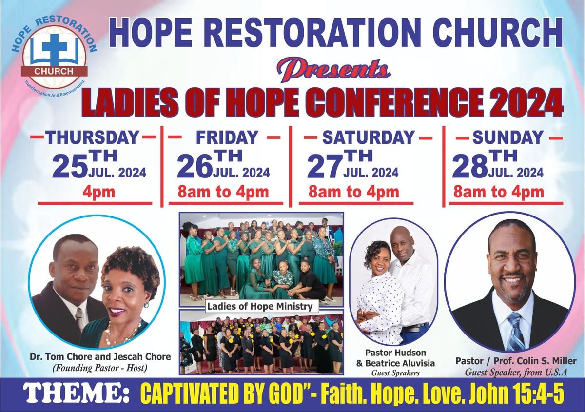 Ladies of Hope Ministry Conference 2024, Hope restoration Church ...