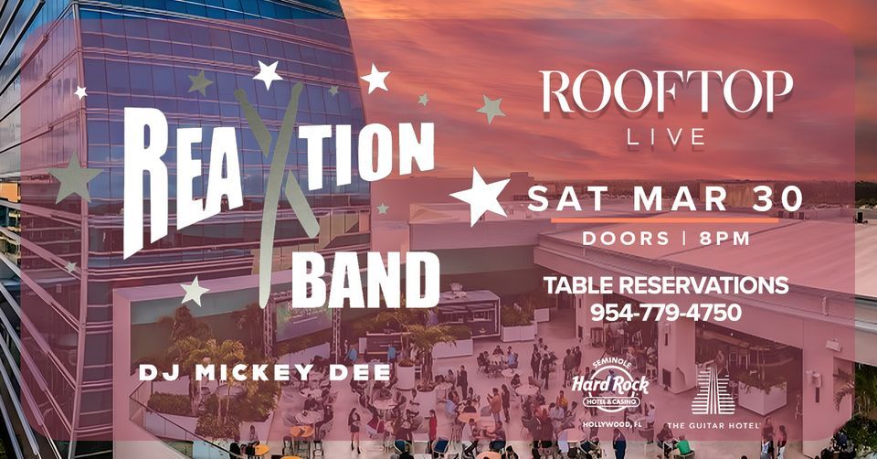 REAXTION BAND... BACK BY POPULAR DEMAND AT ROOFTOP LIVE!